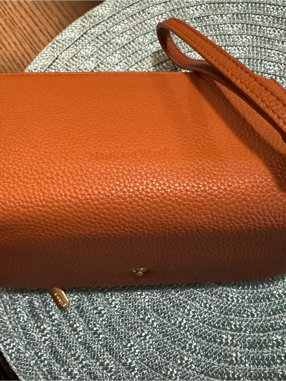Montana West Pebbled Wristlet in Cognac - Picture 9 of 13